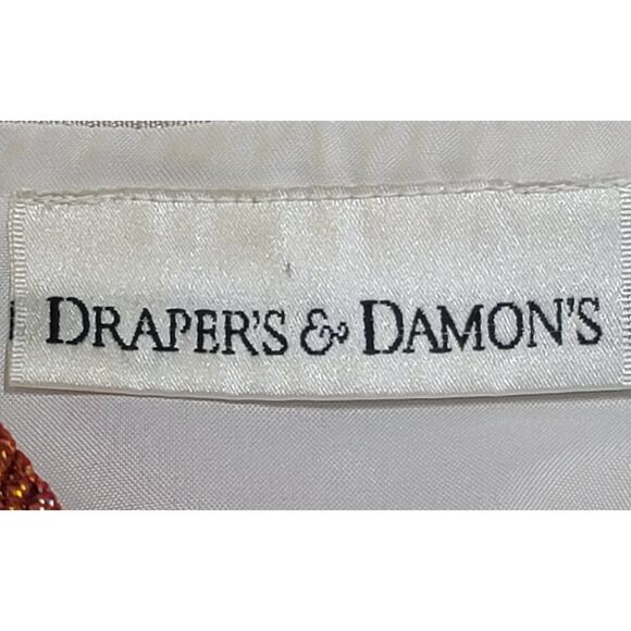 VTG Draper's & Damon's White Red Gold Metallic Embroidered Jacket XL Elegant - Picture 3 of 6